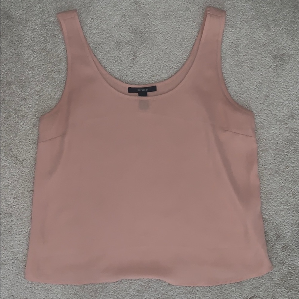 Beige Forever 21 Tank Top size Small